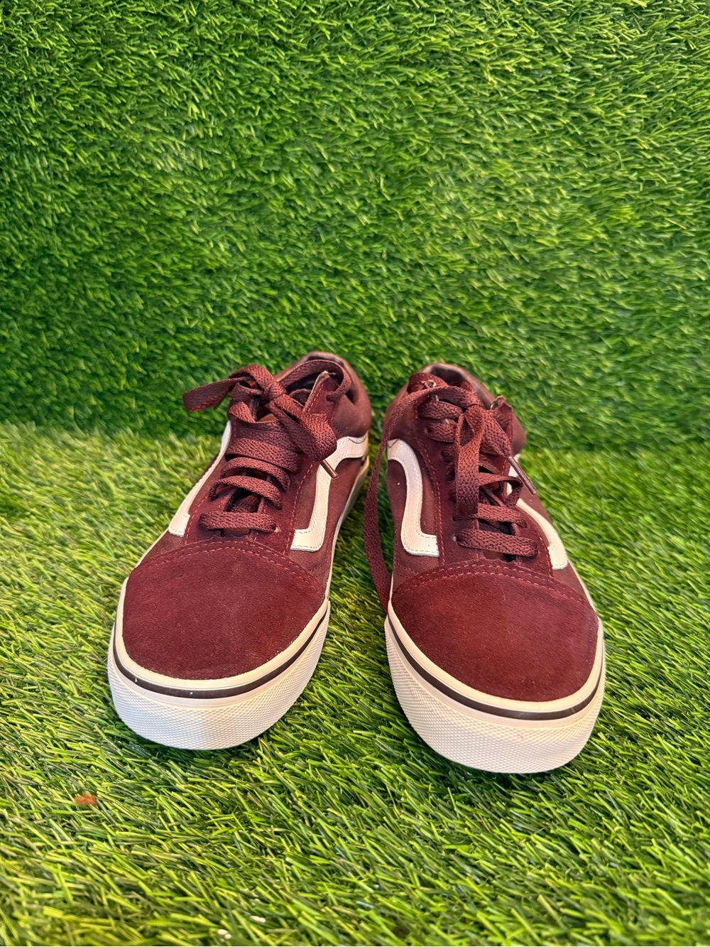 Vans unisex Old Skool Maroon Suede & Canvas Sneakers m. 4.5. W 6.0